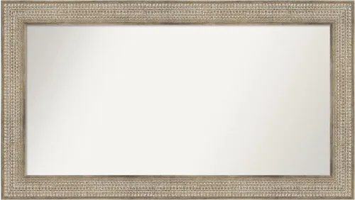 Vista 225 de Amanti Art Espejo de baño plateado para sobre fregadero, 26 x 26 pulgadas, espejo cuadrado de níquel pulido, marco de madera tradicional mediano, se