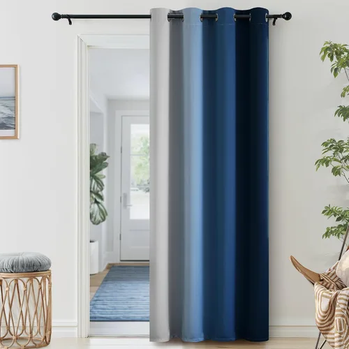 Vista 67 de SimpleHome Cortinas degradadas degradadas para oscurecer la habitación de 36 pulgadas de largo para dormitorio, con ojales y bloqueo de luz Negro
