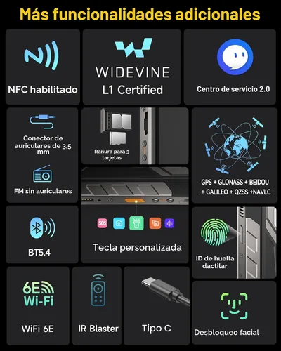 Vista 9 de Ulefone Armor 34 Pro 5G - Teléfono inteligente resistente con proyector de 150 lúmenes, 32GB+512GB ROM/2TB, 25500mAh 66W, Android 15, 6.95" 120Hz