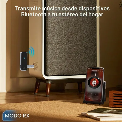 Vista 9 de Receptor transmisor Bluetooth KAIY para TV a auriculares Adaptador Bluetooth AUX 2 en 1 para AirPods/Auriculares de avión, Receptor Bluetooth