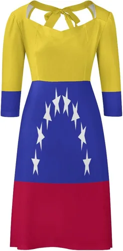 Vista 6 de Vestido de la bandera de Camboya para mujer, vestido suelto casual de verano, vestido largo de manga corta para niñas, faldas de moda
