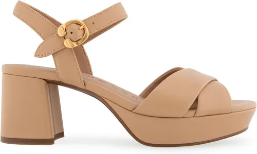 Vista 6 de Aerosoles Sandalias de tacón Cosmos para mujer Cuero Beige Beige