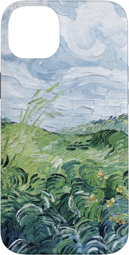 Vista 15 de Van Gogh - Carcasa para iPhone 17, diseño de campos de trigo verde