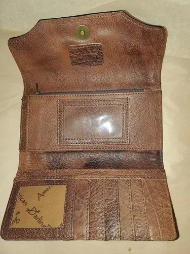 Vista 5 de American Darling Cartera de piel tallada a mano de 3.9 x 7.9in, para mujer, estilo occidental