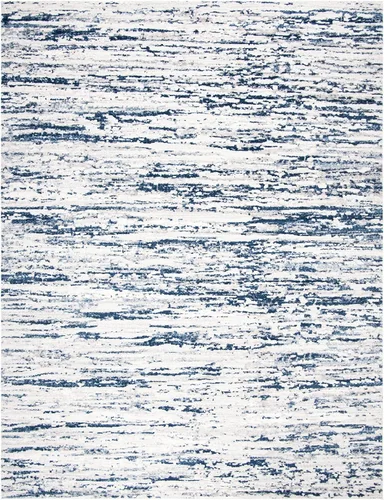 Vista 2 de SAFAVIEH Amelia Collection - Alfombra de área de 9 x 12 pies, gris y azul marino, diseño abstracto moderno, no desprende pelusa y de fácil cuidado