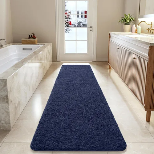 Vista 20 de LOCHAS Alfombra de baño de microfibra antideslizante de 36 x 24 pulgadas Gris