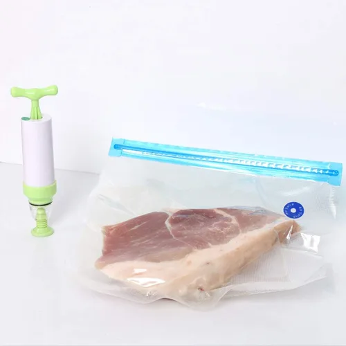 Vista 7 de Bolsa de vacío manual Succión Sello de alimentos Bolsa de almacenamiento Herramienta de compresión Bolsa de vacío Aire de succión