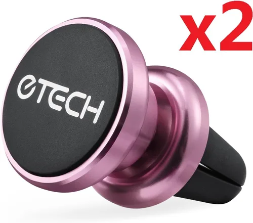 Vista 10 de eTECH Soporte magnético para teléfono de automóvil, montaje magnético universal para iPhone X / 8 Plus / 7 / 6S / 5S, Galaxy S5 / S6 / S7 / S8 / S9
