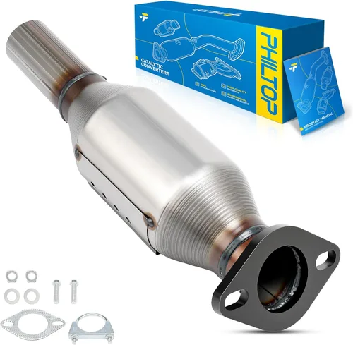 Vista 18 de PHILTOP Convertidor Catalítico de Ajuste Directo para Murano 2009 2010 2011 2012 2013 2014 3.5L, Cáscara de Acero Inoxidable Aluminio 203-1010