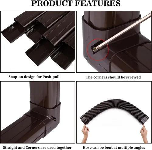 Vista 5 de LyPrem 3,0 m Mini juego de fundas para línea dividida 7,6 cm Kit de fundas de línea PVC para aire acondicionado mini dividido y central & Bomba