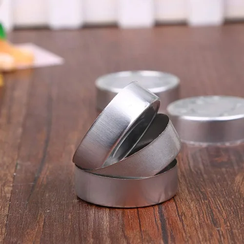Vista 6 de SUPVOX 200 piezas de aluminio para té, latas de luz de té, envases vacíos para fabricación de velas (plateado)