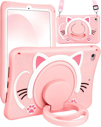 Vista 29 de Wazzasoft Funda para iPad Mini 1/2/3 de 7.9 pulgadas para niñas, linda cubierta de gato negro kawaii, dibujos animados femeninos de gatito