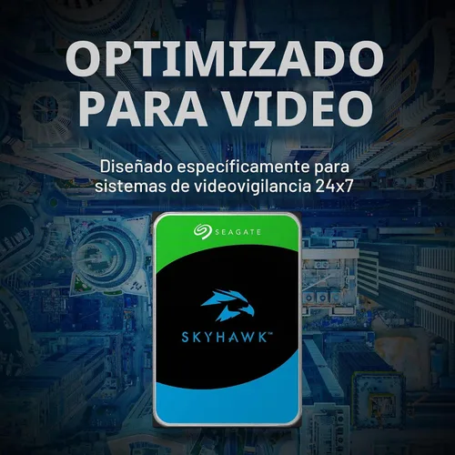 Vista 3 de SEAGATE ST4000VX007 Skyhawk 4TB Vigilancia Duro SATA 6Gb/s 64MB caché 3.5 pulgadas Unidad interna Embalaje libre de frustración (ST4000VXZ07) Disco