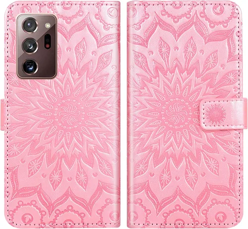 Vista 5 de Funda para teléfono Samsung Galaxy Note 20 Ultra Glaxay Note20 Plus 5G con protector de pantalla de vidrio templado, funda delgada de cuero con Oro