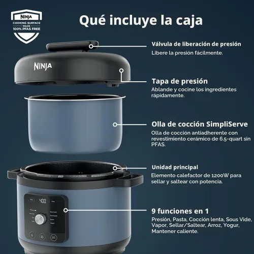 Vista 11 de Ninja® HyperHeat™ - Olla a presión 9 en 1, 6.5 cuartos de galón