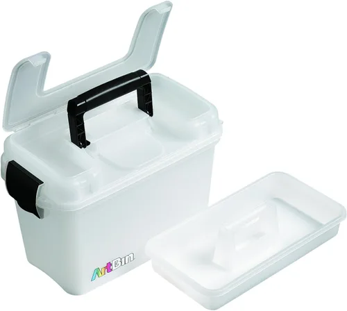 Vista 8 de ArtBin 6815AG Mini Sidekick Estuche de transporte, organizador portátil de arte y manualidades con asa, [1] estuche de almacenamiento de plástico