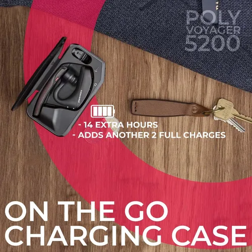 Vista 8 de Plantronics Voyager 5200 UC - Paquete de auriculares Bluetooth para teléfonos inteligentes, PC, MAC con software o aplicación RingCentral, Global