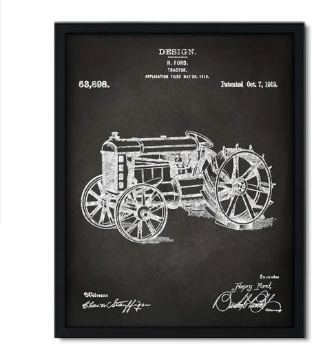 Vista 16 de Andaz Press Póster de decoración de pared con estampado de patente de pizarra, 8.5 x 11 pulgadas, aviones, trenes, automóviles, póster de patente