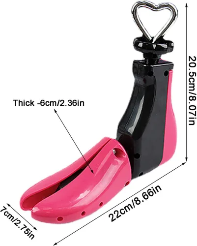 Vista 2 de Pimigiob Camillas de zapatos Par de ampliadores de zapatos ajustables de 4 vías para estirar longitud ancho altura para pies anchos expansor