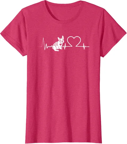 Vista 12 de Heartbeat Bulldog francés Camiseta de propietario de perros Frenchie, Negro