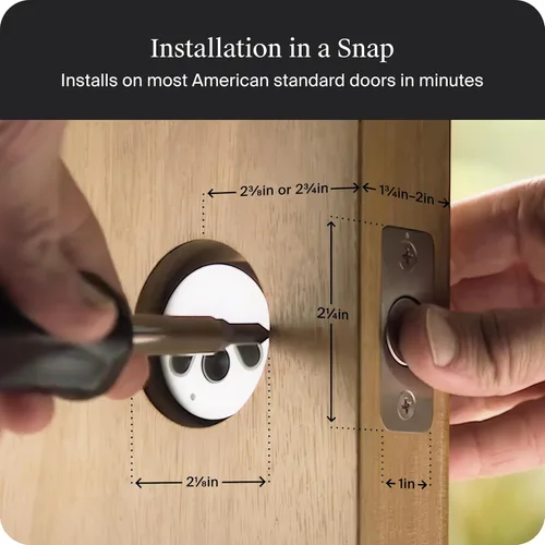 Vista 10 de Level Lock Pro - Cerradura inteligente más pequeña, rápida e innovadora del mundo - Cerrojo de seguridad de materia sobre rosca más llave Apple Home