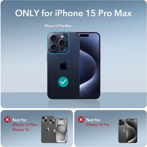 Vista 2 de ESR Funda para iPhone 15 Pro Max, compatible con MagSafe, protección de grado militar, esquinas de protección de aire a prueba de golpes, parte