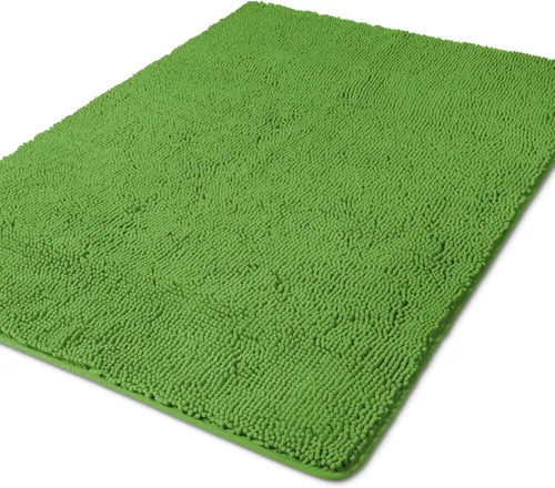 Vista 183 de Yeaban Alfombra de pasillo de baño de 24 x 72 pulgadas, antideslizante, alfombra de baño larga de felpilla gruesa, absorbente y lavable, alfombra