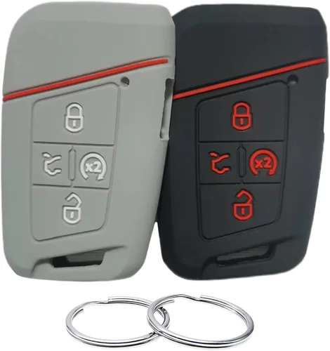 Vista 8 de REPROTECTING Funda de Goma de Silicona para Llavero Compatible con VW Volkswagen Atlas Golf Alltrack Jetta Passat Tiguan Taos 2018-2025
