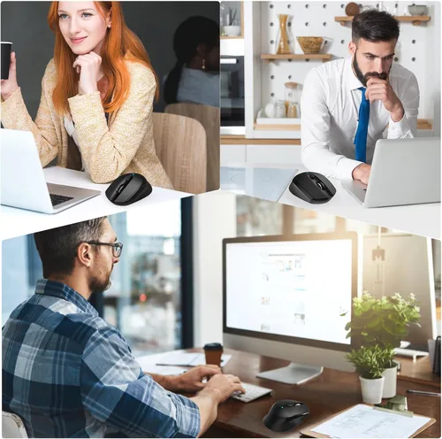 Vista 7 de RaceGT - Ratón inalámbrico USB C, tipo C silencioso para MacBook Air/Pro, ratones de computadora de 2.4 G inalámbricos con 6 botones y 3 niveles