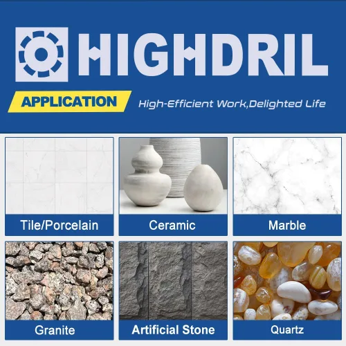Vista 4 de HIGHDRIL Juego de brocas de núcleo de diamante para azulejos de porcelana, granito, mármol, piedra, ladrillo, sierras de agujero soldado al vacío, 6