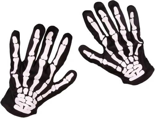 Vista 3 de Accesorios para Halloween de Kangaroo guantes de esqueleto
