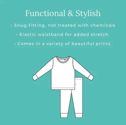 Vista 5 de Posh Peanut Conjunto de pijama - Pijama de dos piezas para niñas - Ropa de dormir para niñas pequeñas - Bambú de viscosa suave - Fácil cuidado