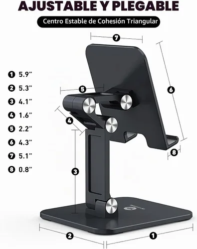 Vista 8 de OCYCLONE - Soporte para iPad para escritorio, altura ajustable y ángulo