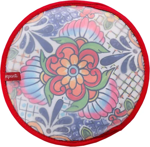 Vista 4 de Prepara Talavera - Calentador de tortillas, color azul, para microondas