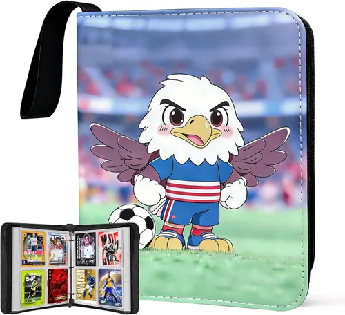 Vista 17 de Carpeta de Tarjetas de Fútbol 400 Bolsillos para Coleccionistas de Tarjetas de Intercambio de Fútbol, Libro de Almacenamiento de Tarjetas Portátil e