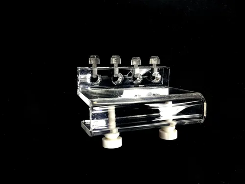 Vista 2 de Soporte para accesorios de tubo suave, 4 tubos, bomba de dosificación acrílica, bomba de aire, sistema de CO2, abrazadera de tubo, soporte