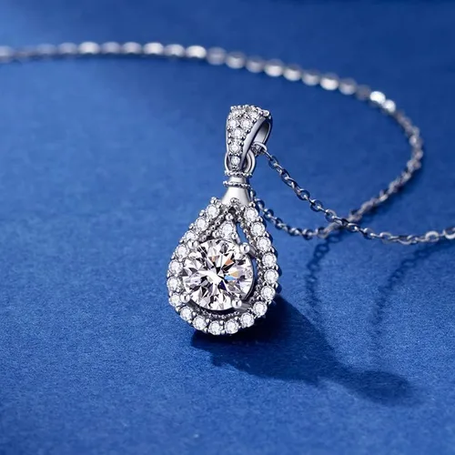 Vista 5 de Collares para mujer de plata 925 con colgante de circonita, regalos de cumpleaños para su madre y esposa