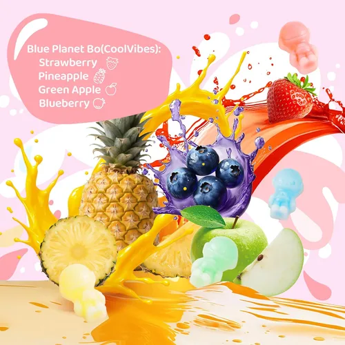 Vista 2 de Gummy Glow Astronaut Wax Candy, botellas de cera retro de 4 sabores (4 cajas) tratamiento nostálgico (fruta mixta (4 sabores))