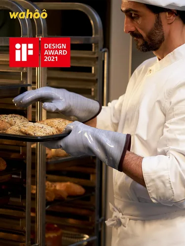Vista 3 de LANON Protection Wahoo Guantes de silicona líquida para horno ahumador, grado de contacto con alimentos, guantes resistentes al calor para cocinar