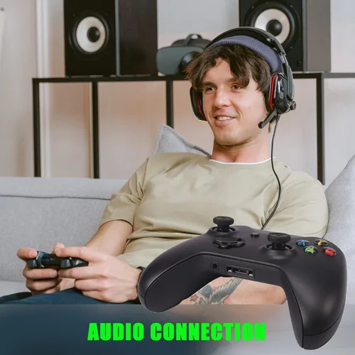 Vista 5 de Control inalámbrico para todos los modelos de Xbox One Xbox Series XSXbox OneXbox One SOne X, con conector para auriculares (negro)