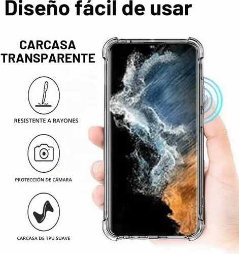Vista 3 de Funda para Samsung Galaxy S22 5G Ultra Phone Shock TPU Clear