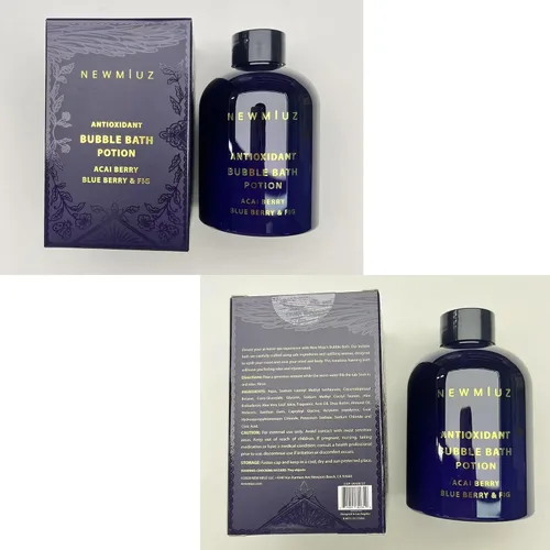Vista 9 de Baño de burbujas antioxidante, espuma de larga duración con Acai Berry Blueberry Fig, aceites esenciales desintoxicantes, hidratantes, relajantes