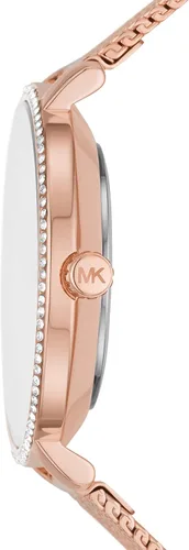 Vista 2 de Michael Kors Mini reloj Pyper de dos manos de acero inoxidable para mujer, MK4588 - Reloj de malla de acero inoxidable de dos manecillas
