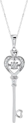 Vista 18 de MAX + STONE Collar con colgante de diamantes bailarines para mujer Colgante de plata de ley con cadena de 18 pulgadas Joyería con diamantes