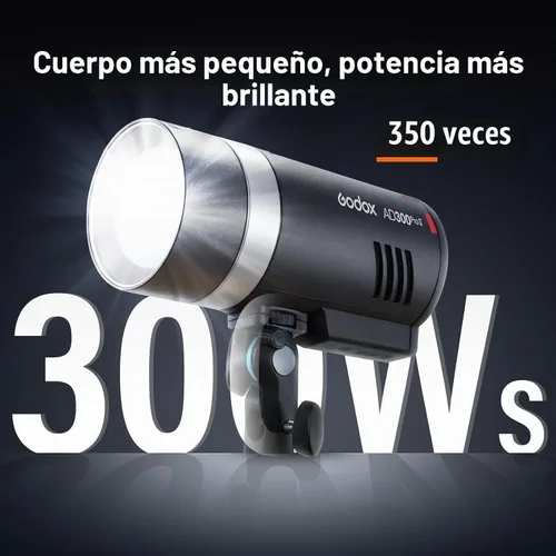 Vista 2 de Godox AD300 Pro II 300Ws TTL Pantalla táctil 2.6lb Flash portátil