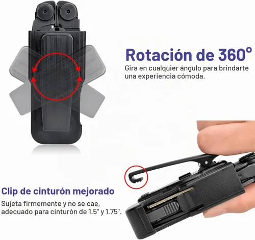 Vista 2 de iGuerburn - Funda de rotación de 360° para LEATHERMAN Wave & Wave +