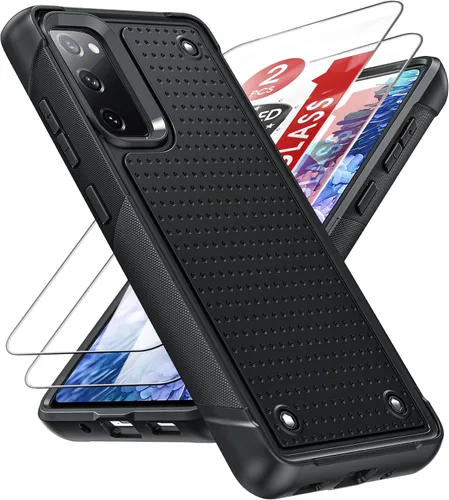 Vista 32 de LeYi Funda para Galaxy S21 FE-5G: Funda Samsung S21 FE con protector de pantalla, doble capa protectora de policarbonato duro y TPU suave Android