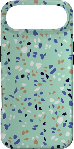 Vista 27 de Fun Vintage Green, Blue, White and Black Terrazzo Case for iPhone 16