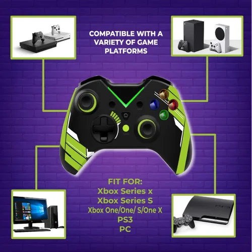 Vista 5 de Wireless Gaming Controller compatible with Xbox Series SSeries XOne SOne X360OnePS3PCPC 360Windows 781011, Connection, USB Charging, LED Backlight