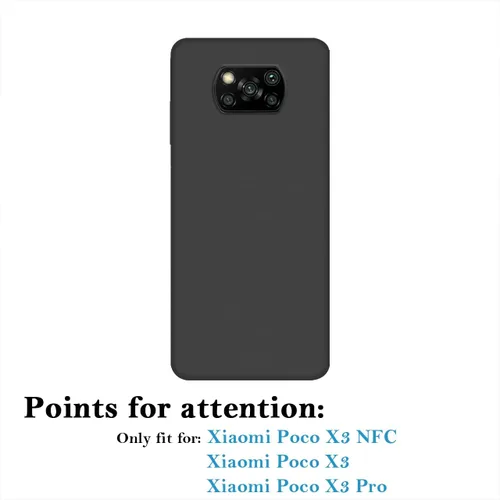 Vista 7 de Funda de teléfono personalizada para Xiaomi Poco X3 NFC/Poco X3 Pro, funda protectora de TPU suave contra arañazos, color negro